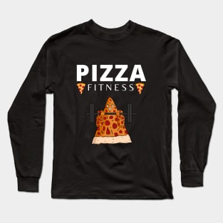 Pizza fitness illustration Long Sleeve T-Shirt